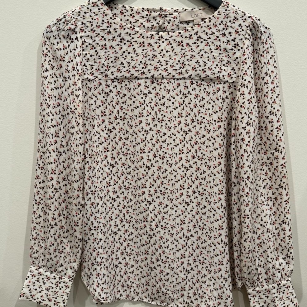 Loft Floral Long Sleeve Blouse